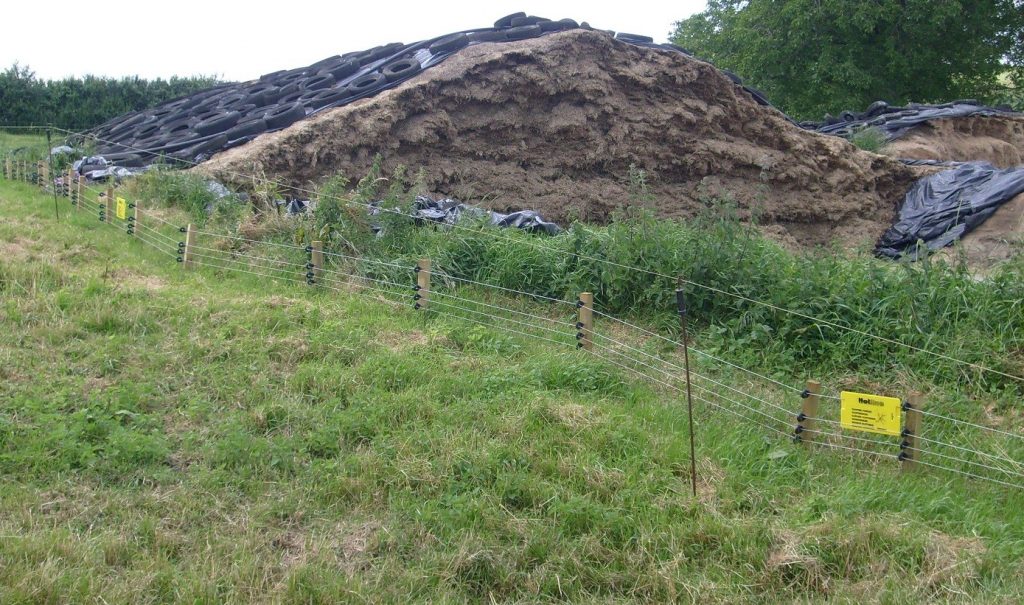 Badger proof fencing around hay storage - TB hub