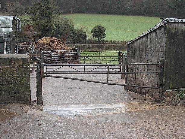 Farm gate prior to re-enforcement